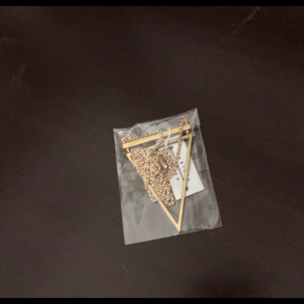 Host Pick! NWT Gold Triangle Necklace - Picture 3 of 3